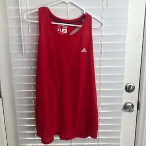 Women’s Red Razor Back Adidas Tank Top Size XL
